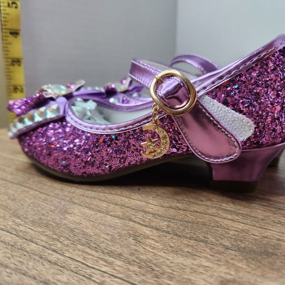 Little girls sparkley heels purple. RIDICULOUSLY cute! Size 10 - Picture 5 of 12